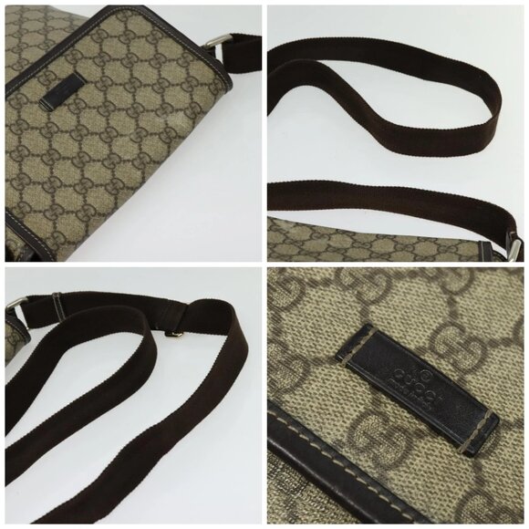 GUCCI GG Supreme Shoulder Bag PVC Beige Silver 223666 Auth ep10673 - Picture 16 of 16